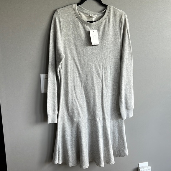 NWT Joie Runna Sweatshirt Dress with Flared Skirt, Large, Grey, Long sleeve .. - Picture 2 of 12